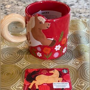 NEW Starbucks Lunar New Year Of The Horse Ceramic Mug, 12oz + $5 Gift Card